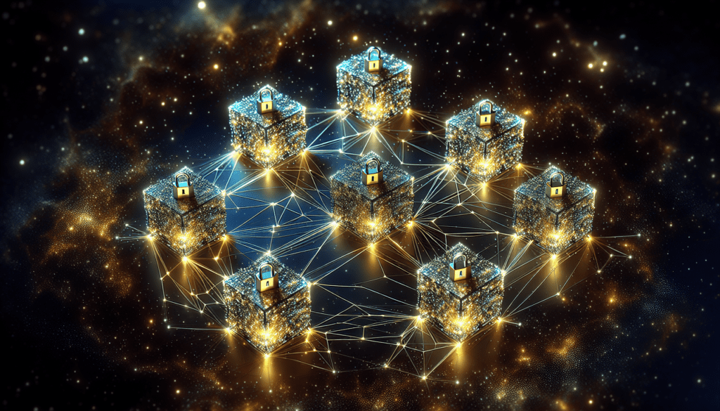 Illustration of interconnected blockchain network